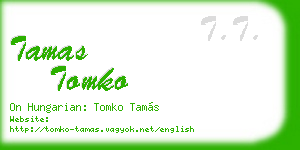 tamas tomko business card
